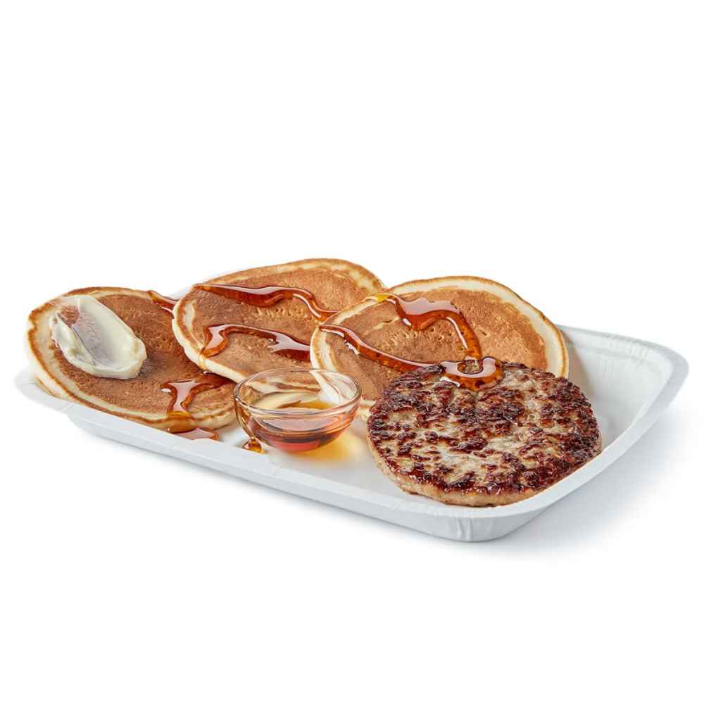 Pancakes & Sausage with Syrup
